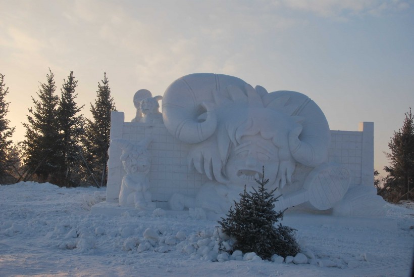 雪雕藝術圖片