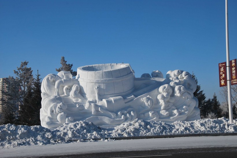 雪雕藝術圖片