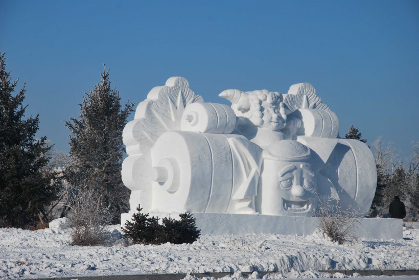 雪雕藝術圖片