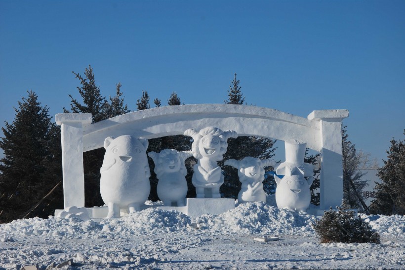 雪雕藝術圖片