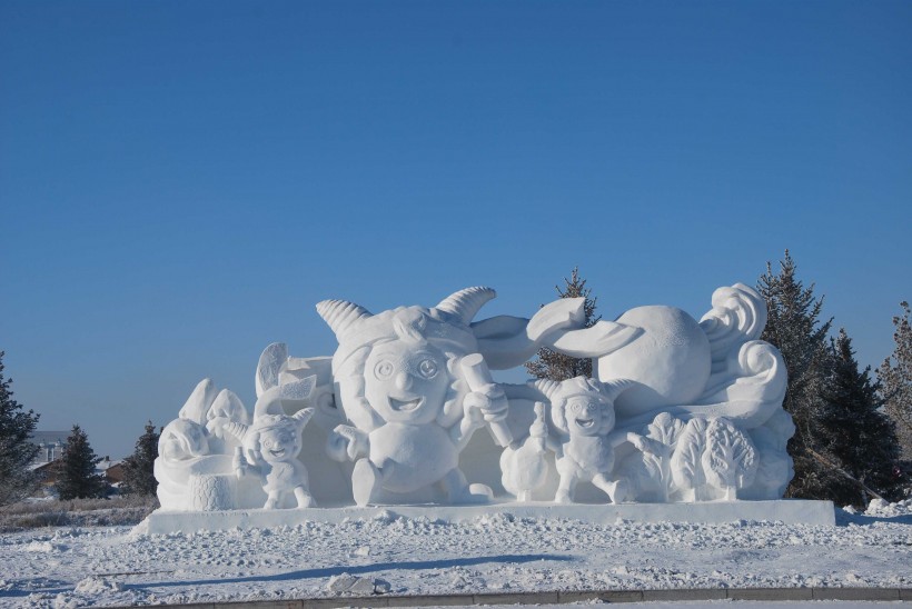 雪雕藝術圖片