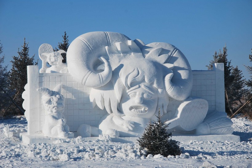 雪雕藝術圖片