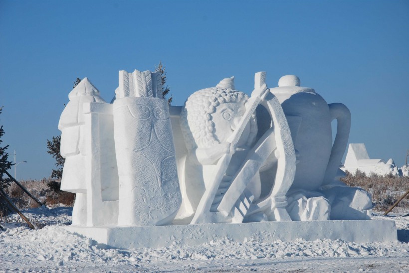 雪雕藝術圖片