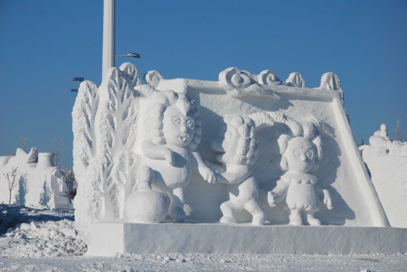 雪雕藝術圖片