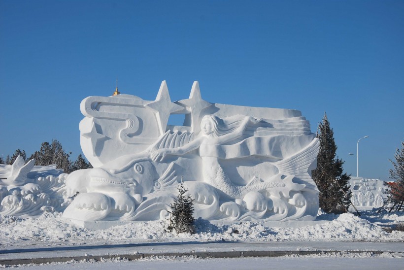 雪雕藝術圖片