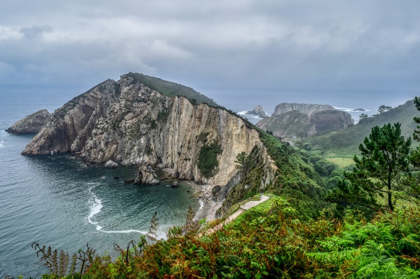 西班牙阿斯圖裡亞斯海岸風景圖片