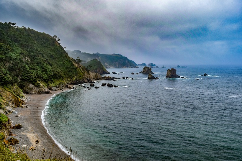 西班牙阿斯圖裡亞斯海岸風景圖片