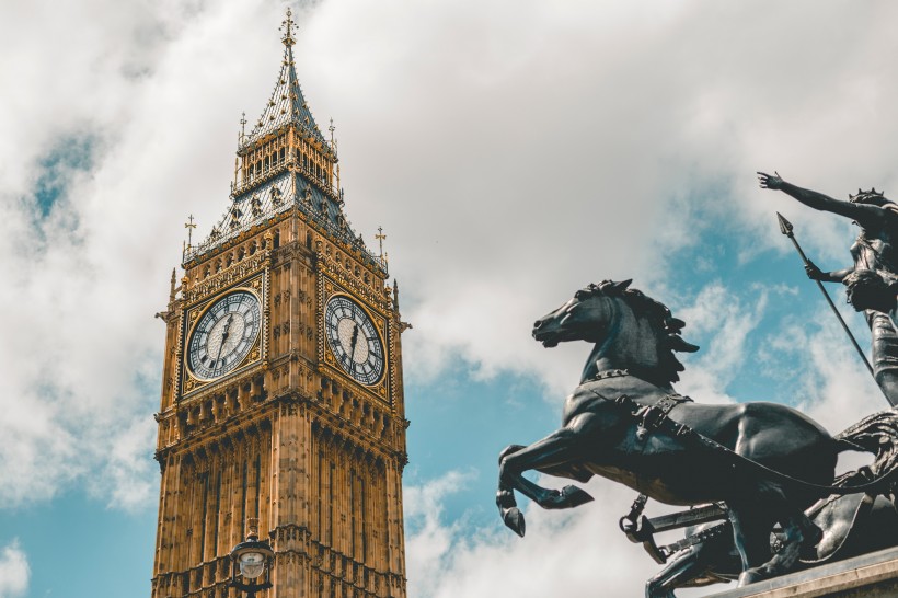 英國倫敦大本鐘建築風景圖片