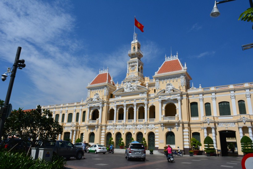 越南胡志明市建築風景圖片