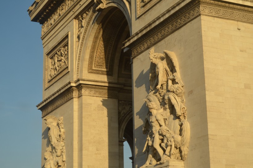 法國巴黎凱旋門建築風景圖片