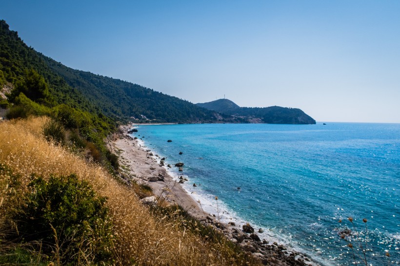 希臘萊夫卡達海灘風景圖片