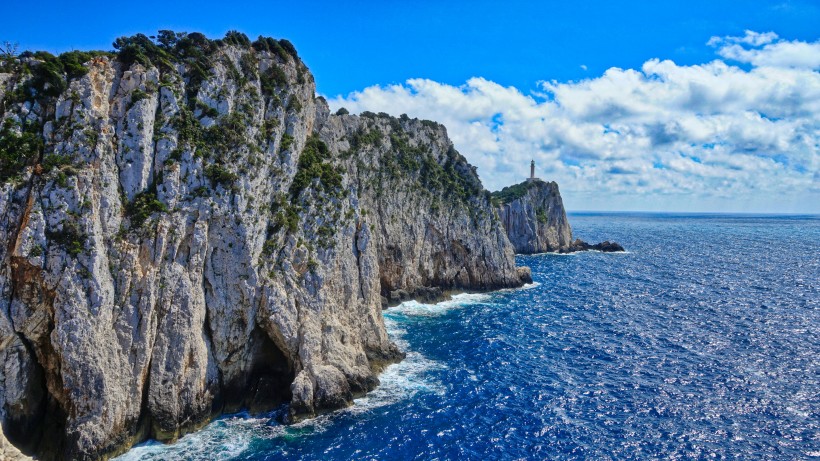 希臘萊夫卡達海灘風景圖片