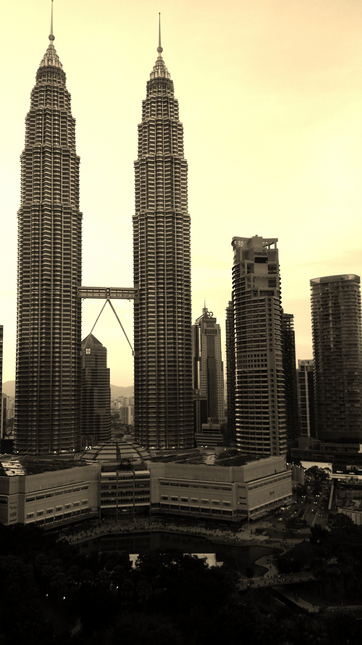 馬來西亞吉隆坡雙子塔建築風景圖片