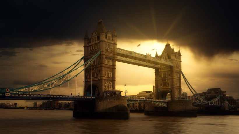 英國倫敦塔橋建築風景圖片