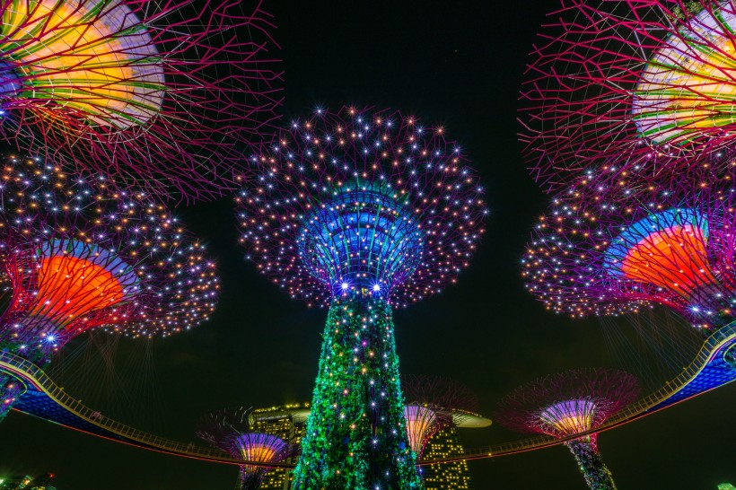 新加坡華麗的建築風景圖片
