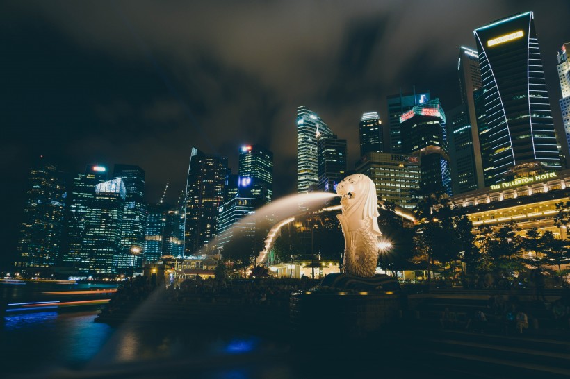 新加坡華麗的建築風景圖片
