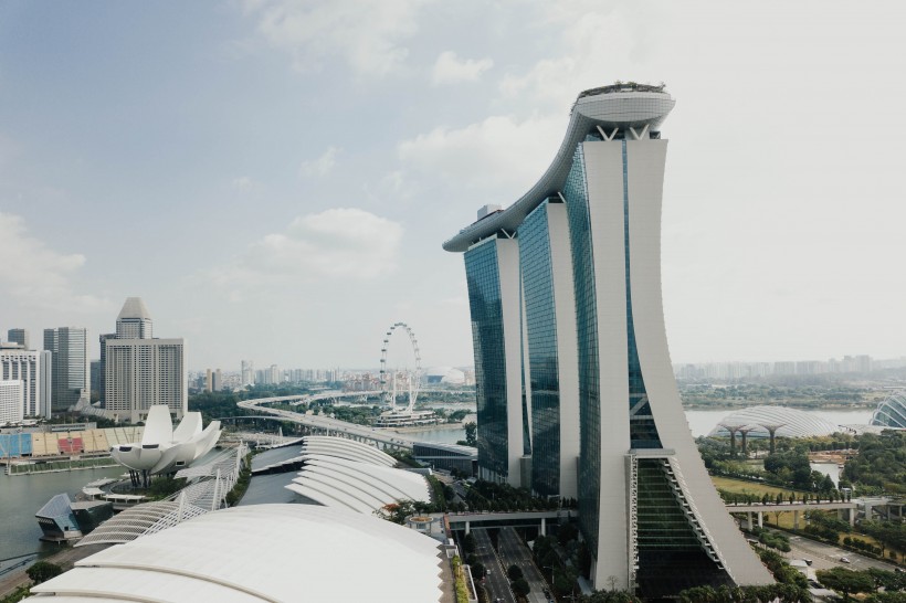新加坡華麗的建築風景圖片