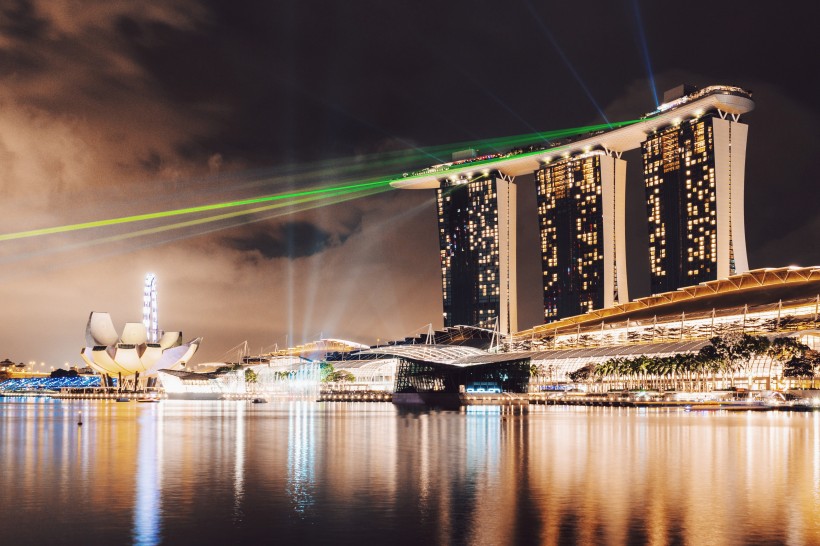 新加坡華麗的建築風景圖片