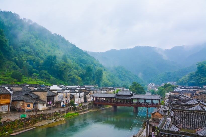 江西瑤裡古鎮建築風景圖片
