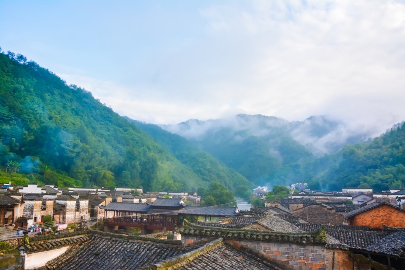 江西瑤裡古鎮建築風景圖片