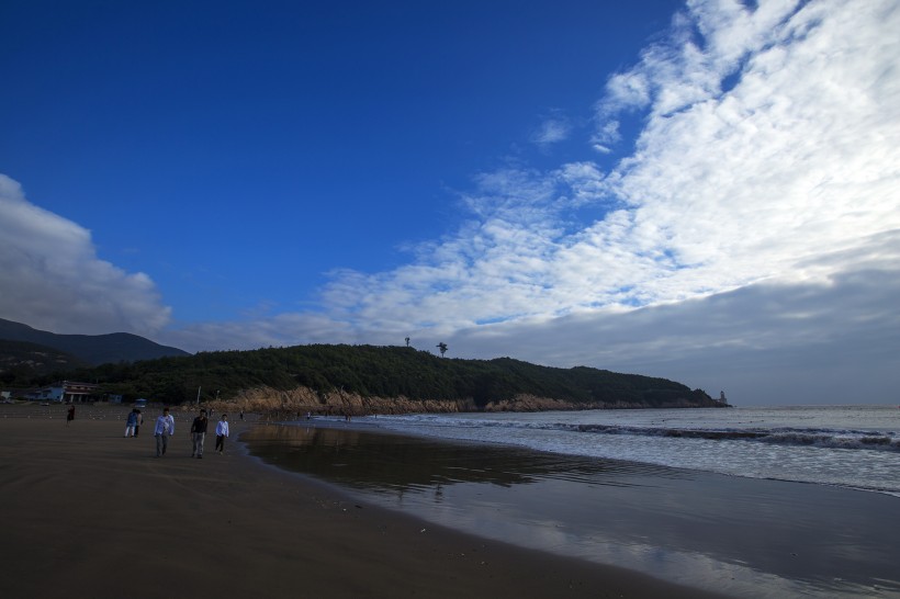 浙江甯波松蘭山海濱風景圖片