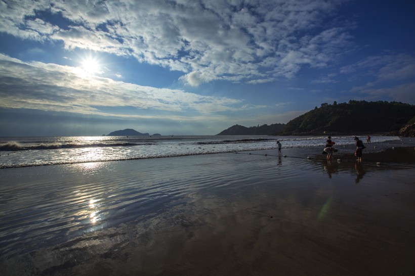 浙江甯波松蘭山海濱風景圖片