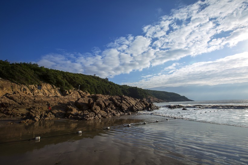 浙江甯波松蘭山海濱風景圖片