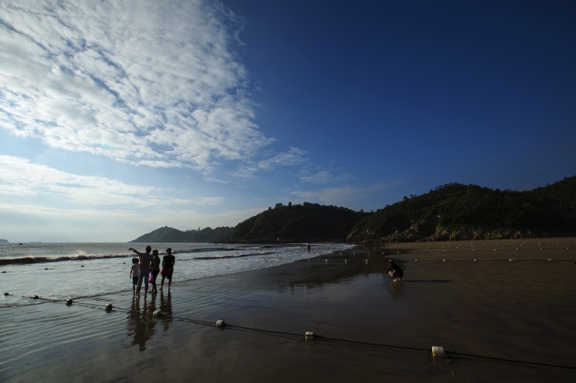 浙江甯波松蘭山海濱風景圖片