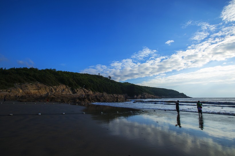 浙江甯波松蘭山海濱風景圖片