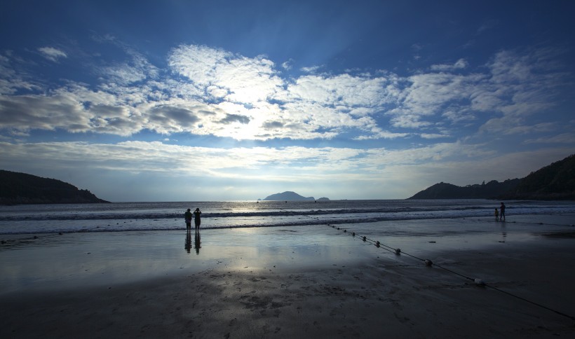 浙江甯波松蘭山海濱風景圖片