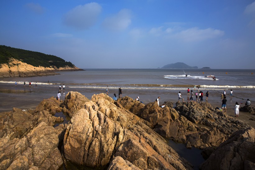 浙江甯波松蘭山海濱風景圖片