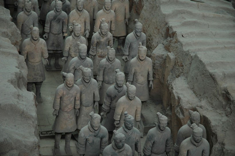 陝西西安秦始皇陵兵馬俑圖片